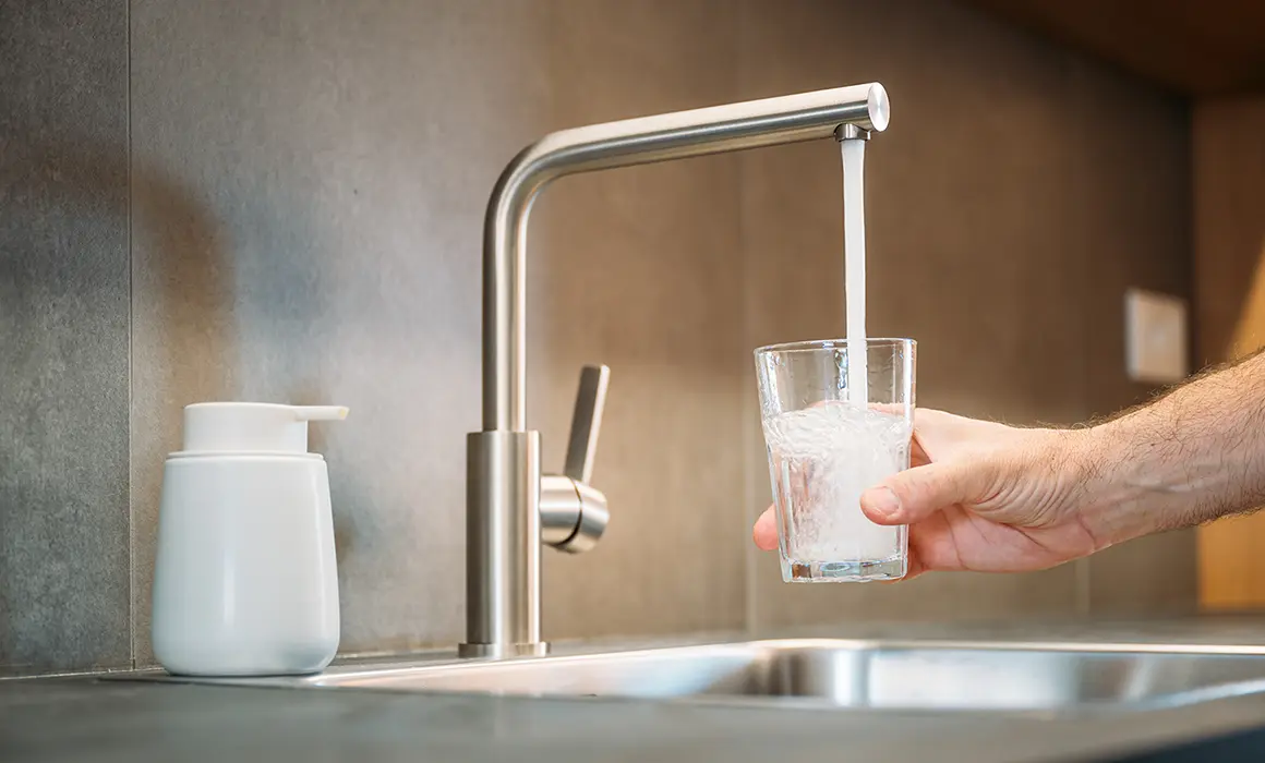 Un robinet d'eau douce